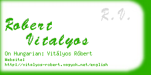 robert vitalyos business card