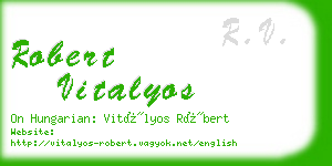 robert vitalyos business card